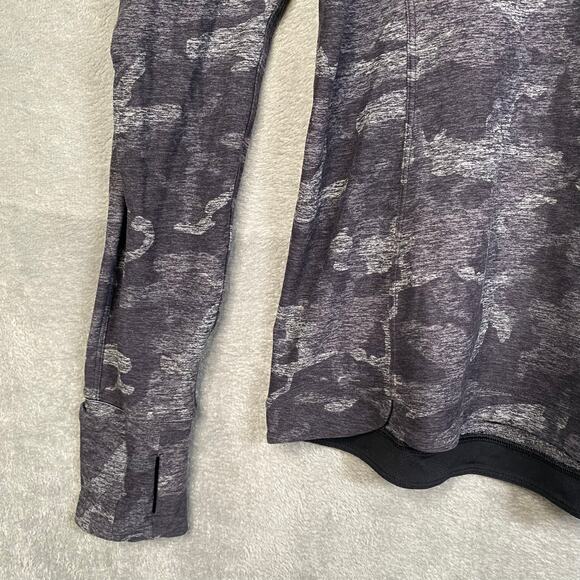 Lululemon Women Runderful Long Sleeve Shirt Size 12 Incognito Camo Activewear - Picture 8 of 11